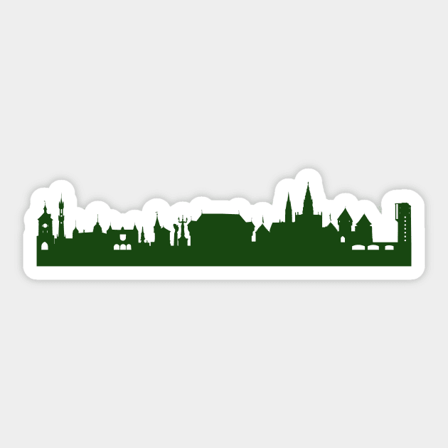 CONSTANCE skyline in forest green Sticker by 44spaces